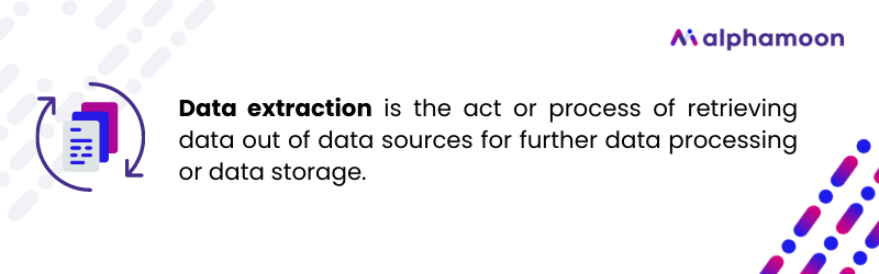 Definition of data extraction