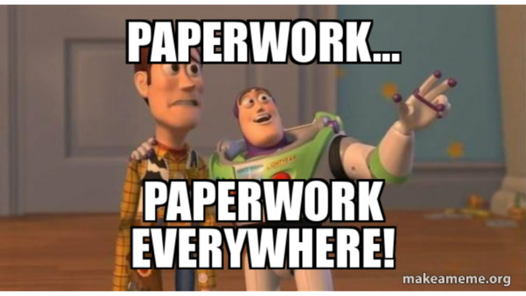 meme: paperwork everywhere