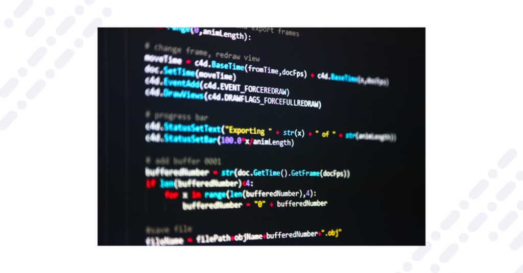 Image of code on a screen